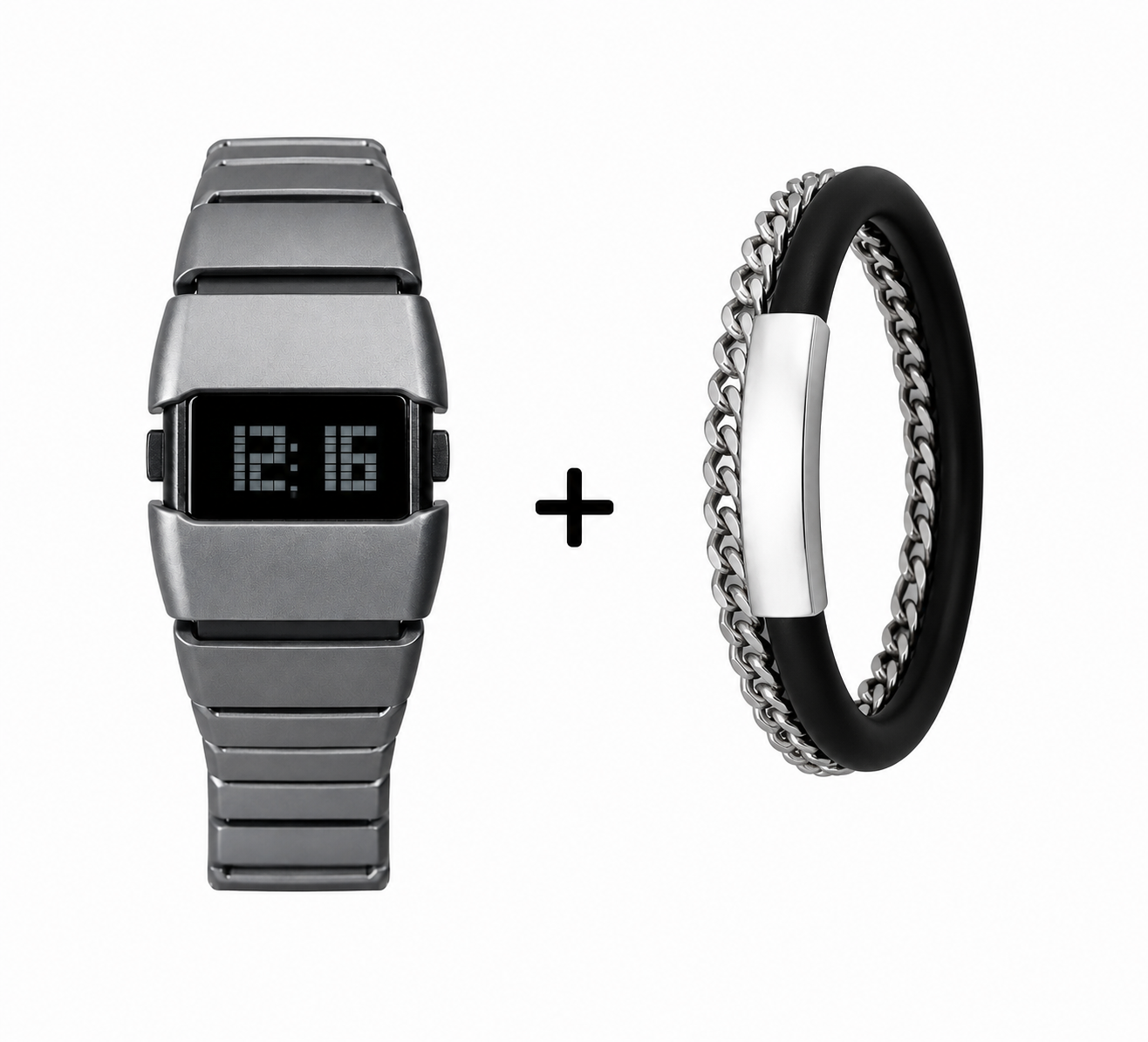 D Line Chrono Digital Watch +  Exclusive bracelet